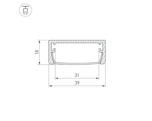 Профиль Arlight ARH-Wide-W39-2000 Anod 030982