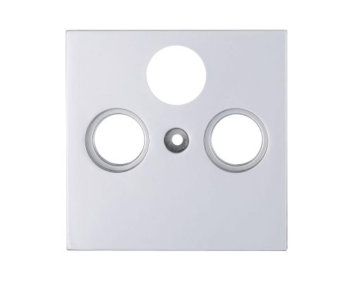 Накладка LK Studio розетки TV+FM+SAT, 2(3) отверстия (серебристый металлик) LK80 845203-1