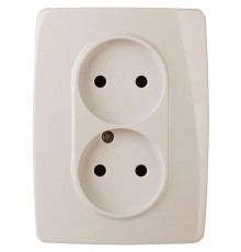 Розетка ЭРА 12 2x2P 16A 250V винтовой зажим 12-2117-02 Б0031249