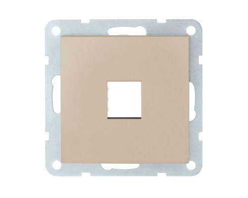 Накладка с суппортом розетки компьютерной и телефонной на 1 вход LK Studio (шампань) БЕЗ механизма LK80, 846106-0 Накладка с суппортом розетки компьютерной и телефонной на 1 вход LK Studio (шампань) БЕЗ механизма LK80, 846106-0