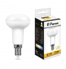 Лампа светодиодная Feron E14 7W 2700K Груша Матовая LB-45025513