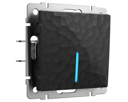 Выключатель Werkel Hammer одноклавишный с подсветкой черный W1210108 4690389162015 Выключатель Werkel Hammer одноклавишный с подсветкой черный W1210108 4690389162015