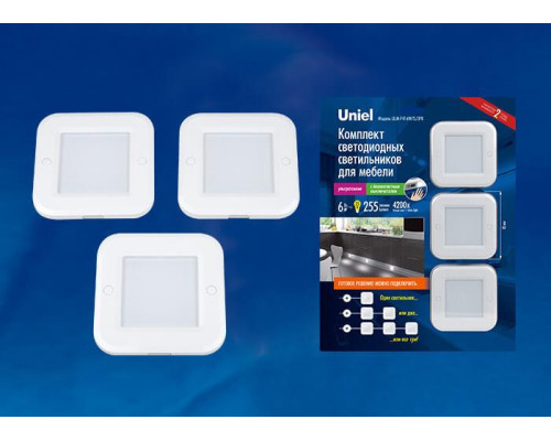 Мебельный светодиодный светильник Uniel ULM-F41-6W/4200K/Dim Sensor IP20 White UL-00002888 Мебельный светодиодный светильник Uniel ULM-F41-6W/4200K/Dim Sensor IP20 White UL-00002888