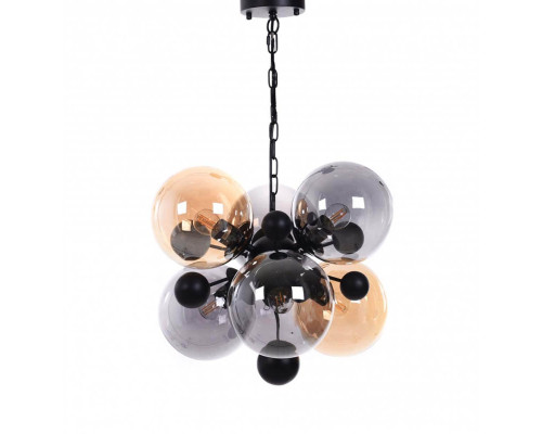 Подвесная люстра Lumina Deco Afrodis LDP 1138-6 AMB+GY Подвесная люстра Lumina Deco Afrodis LDP 1138-6 AMB+GY