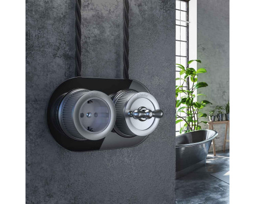 Рамка на 2 поста черная Werkel W0025108 4690389166457