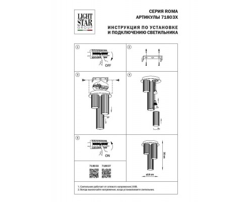 Потолочная люстра Lightstar Roma 718033