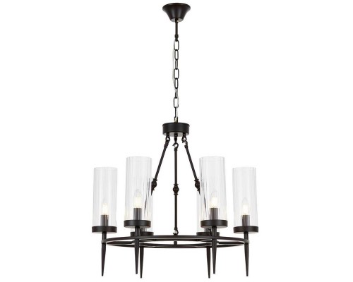 Подвесная люстра Lumina Deco Moratti LDP 8022-6 BK+PR Подвесная люстра Lumina Deco Moratti LDP 8022-6 BK+PR