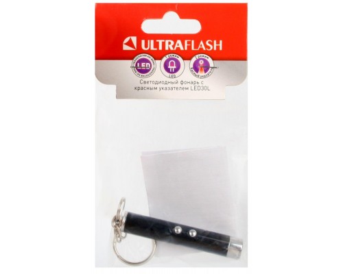Фонарь-брелок светодиодный Ultraflash Mini от батареек 65х10 4 лм LED30L 12325 Фонарь-брелок светодиодный Ultraflash Mini от батареек 65х10 4 лм LED30L 12325