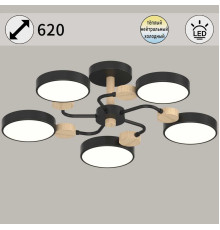 Светильник потолочный Reluce 03326-0.3-05 BK+WOOD