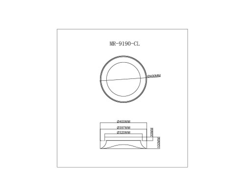 Потолочный светодиодный светильник MyFar Ceiling Diona MR9190-CL Потолочный светодиодный светильник MyFar Ceiling Diona MR9190-CL