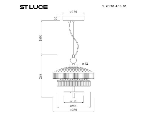 Подвесной светодиодный светильник ST Luce Oriental SL6122.313.01 Подвесной светодиодный светильник ST Luce Oriental SL6122.313.01