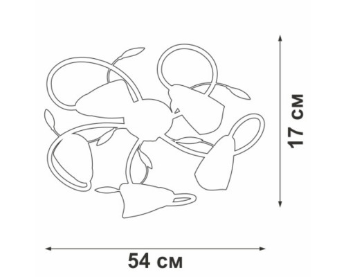 Потолочная люстра Vitaluce V3879-0/5PL