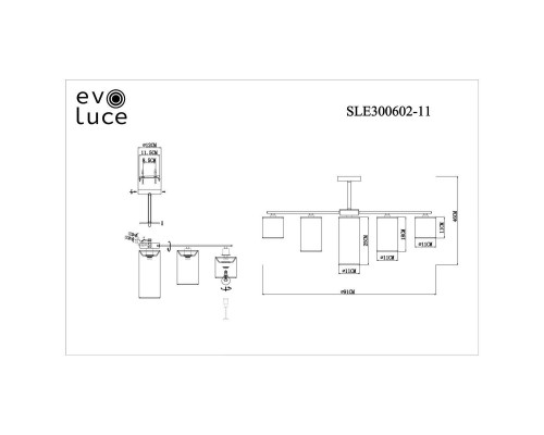 Потолочная люстра Evoluce Essenza SLE300602-11