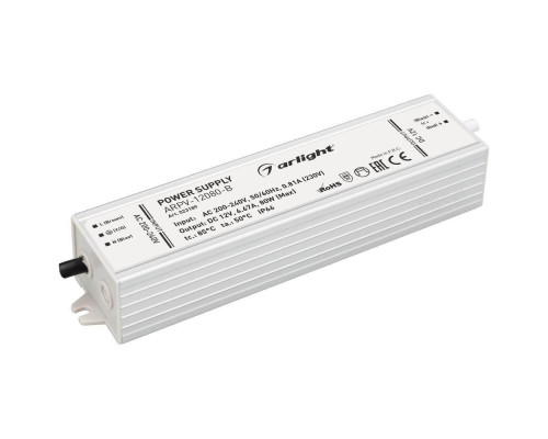 Блок питания Arlight ARPV-12080B 12V 80W IP67 6,67A 023189 Блок питания Arlight ARPV-12080B 12V 80W IP67 6,67A 023189