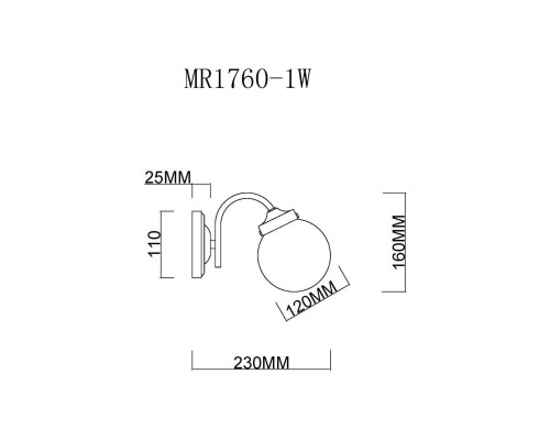 Бра MyFar Easy MR1760-1W Бра MyFar Easy MR1760-1W