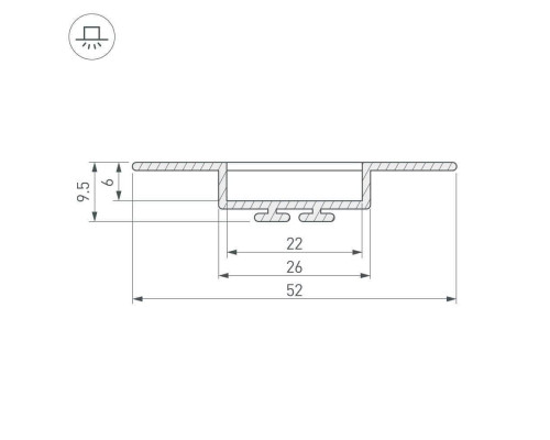 Профиль Arlight KLUS-LOCK-FM-2000 ANOD 019185 Профиль Arlight KLUS-LOCK-FM-2000 ANOD 019185