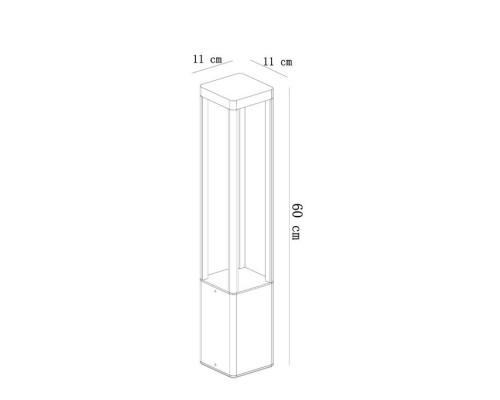 Уличный светодиодный светильник Arte Lamp Pherkad A2726PA-1BK