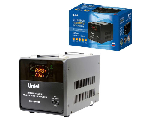 Стабилизатор напряжения серии Reliability 8000ВА Релейный однофазный Uniel RS-1 8000X