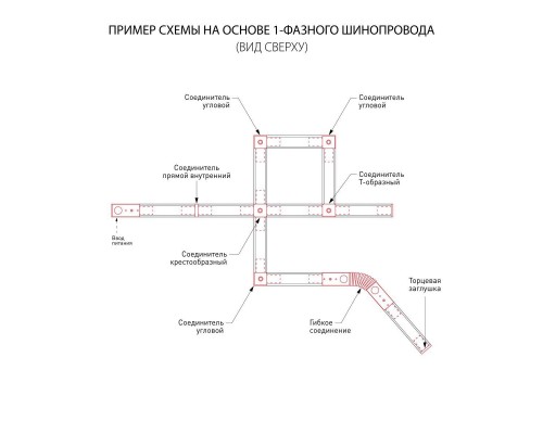 Шинопровод Elektrostandard Track Rail SL Surface TRL-1-1-100-CH a050060