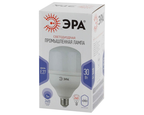 Лампа светодиодная ЭРА E27 30W 6500K матовая LED POWER T100-30W-6500-E27 Б0027004 Лампа светодиодная ЭРА E27 30W 6500K матовая LED POWER T100-30W-6500-E27 Б0027004