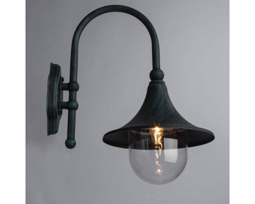 Уличный настенный светильник Arte Lamp Malaga A1082AL-1BG Уличный настенный светильник Arte Lamp Malaga A1082AL-1BG