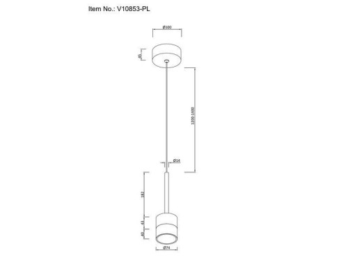 Подвесной светодиодный светильник Moderli Self V10853-PL