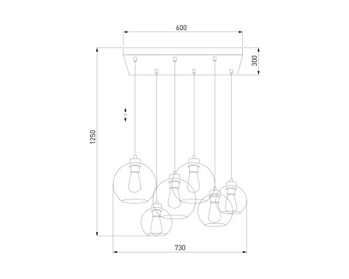 Подвесной светильник TK Lighting 2164 Cubus