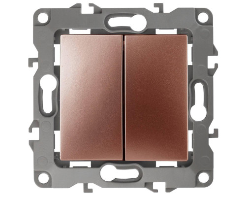 Выключатель двухклавишный ЭРА 12 10AX 250V 12-1104-14 Б0019289 Выключатель двухклавишный ЭРА 12 10AX 250V 12-1104-14 Б0019289