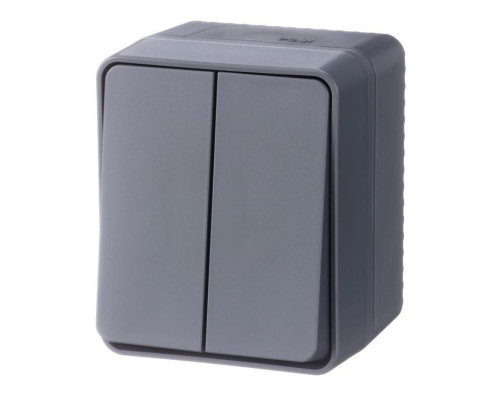 Выключатель двухклавишный Systeme Electric AtlasDesign 10A 250V антрацит ATN544051 Выключатель двухклавишный Systeme Electric AtlasDesign 10A 250V антрацит ATN544051