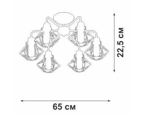 Потолочная люстра Vitaluce V4258-0/6PL