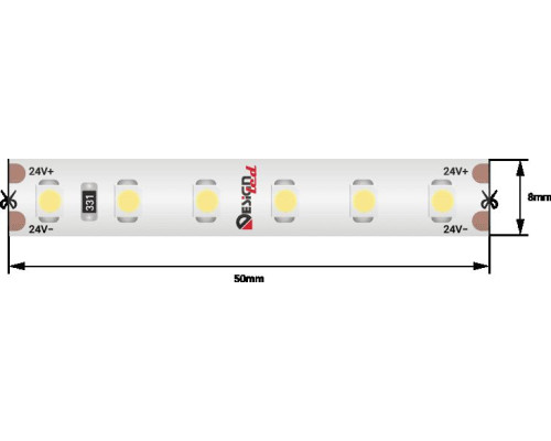 Светодиодная влагозащищенная лента DesignLed 9,6W/m 120LED/m 3528SMD нейтральный белый 5M 002766