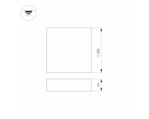 Потолочный светодиодный светильник Arlight IM-Quadro-Emergency-3H-S500x500-54W Day4000 041041 Потолочный светодиодный светильник Arlight IM-Quadro-Emergency-3H-S500x500-54W Day4000 041041