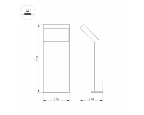 Уличный светодиодный светильник Arlight LGD-Ecran-Boll-H900-9W Warm3000 029992 Уличный светодиодный светильник Arlight LGD-Ecran-Boll-H900-9W Warm3000 029992