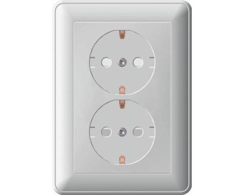 Розетка двойная 2К+З Systeme Electric W59 16A 250V со шторками слоновая кость RS16-255-28 Розетка двойная 2К+З Systeme Electric W59 16A 250V со шторками слоновая кость RS16-255-28