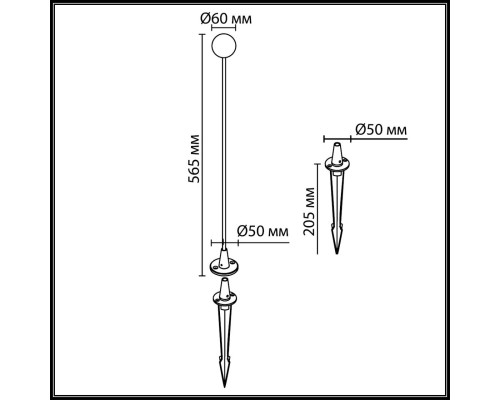 Уличный светильник Odeon Light Nature 7123/1GLB Уличный светильник Odeon Light Nature 7123/1GLB