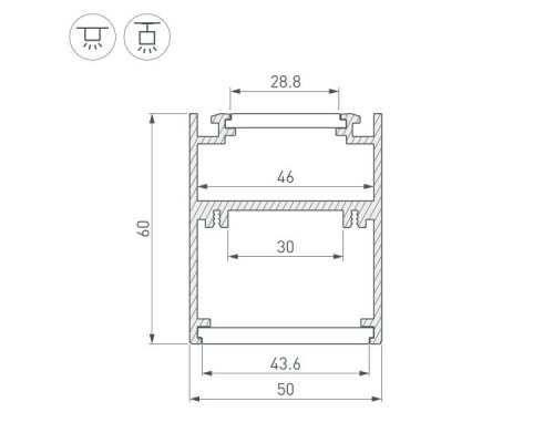 Профиль Arlight SL-ARC-5060-Line-2500 White 032689 Профиль Arlight SL-ARC-5060-Line-2500 White 032689