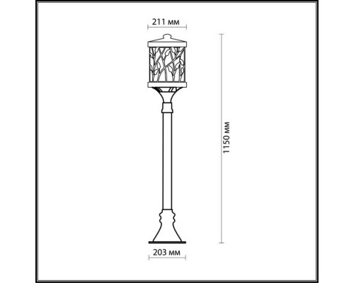 Уличный светильник Odeon Light Nature Lagra 2287/1A