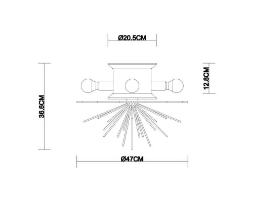 Потолочная люстра Vele Luce Aragonese VL1224L04 Потолочная люстра Vele Luce Aragonese VL1224L04