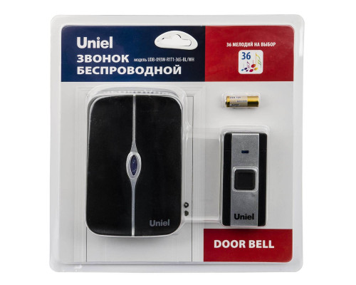 Звонок электронный Uniel UDB-093W-R1T1-36S-BL/WH UL-00006438