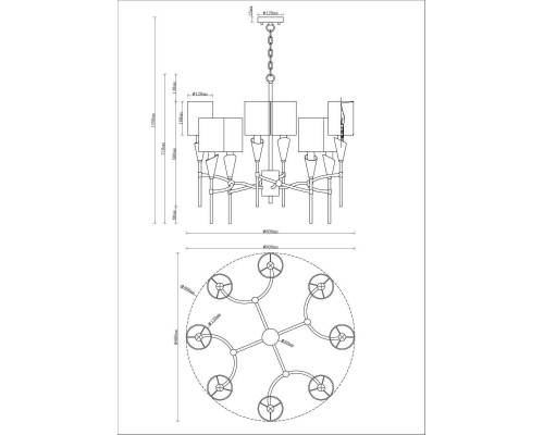 Подвесная люстра Moderli Luiza V10030-8P