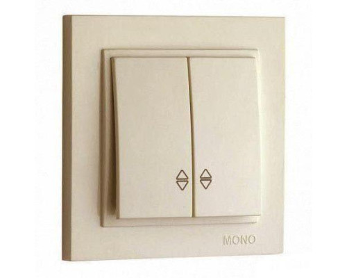 Выключатель Mono Electric Despina двухклавишный проходной крем 102-170023-111 Выключатель Mono Electric Despina двухклавишный проходной крем 102-170023-111