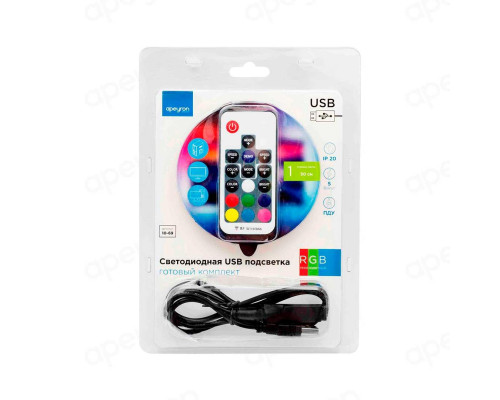 Светодиодная лента Apeyron 7,2W/m 30LED/m 5050SMD разноцветная 1M 10-69