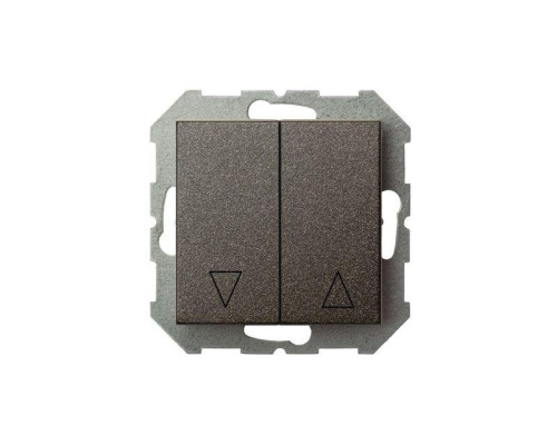 Выключатель жалюзи двухклавишный Liregus Epsilon антрацит 28-1101