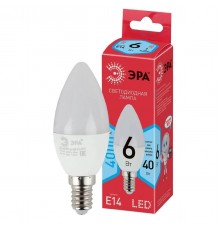 Лампа светодиодная ЭРА E14 6W 4000K матовая LED B35-6W-840-E14 R Б0051057