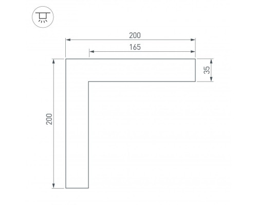 Коннектор L-образный внутренний Arlight SL-Line-5035 030114