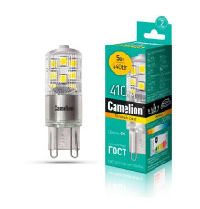 Лампа светодиодная Camelion G9 5W 3000K LED5-G9-NF/830/G9 13704