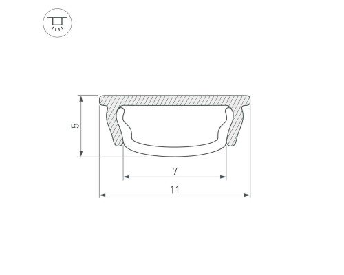 Профиль Arlight ARH-Bent-W11-2000 Anod Black 039583 Профиль Arlight ARH-Bent-W11-2000 Anod Black 039583