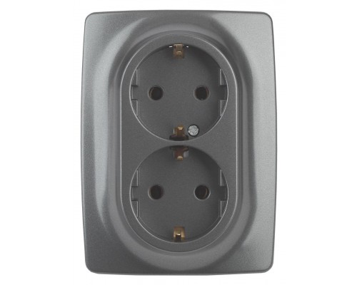 Розетка ЭРА 12 2x2P E Schuko со шторками 16A 250V 12-2108-12 Б0036448 Розетка ЭРА 12 2x2P E Schuko со шторками 16A 250V 12-2108-12 Б0036448
