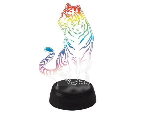 Светодиодная фигура Uniel ULI-M507 RGB/3AA Tiger/Black UL-00008402 Светодиодная фигура Uniel ULI-M507 RGB/3AA Tiger/Black UL-00008402