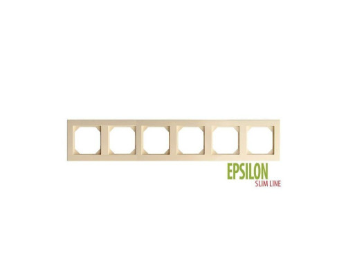 Рамка 6-постовая Liregus Epsilon бежевый 28-0886